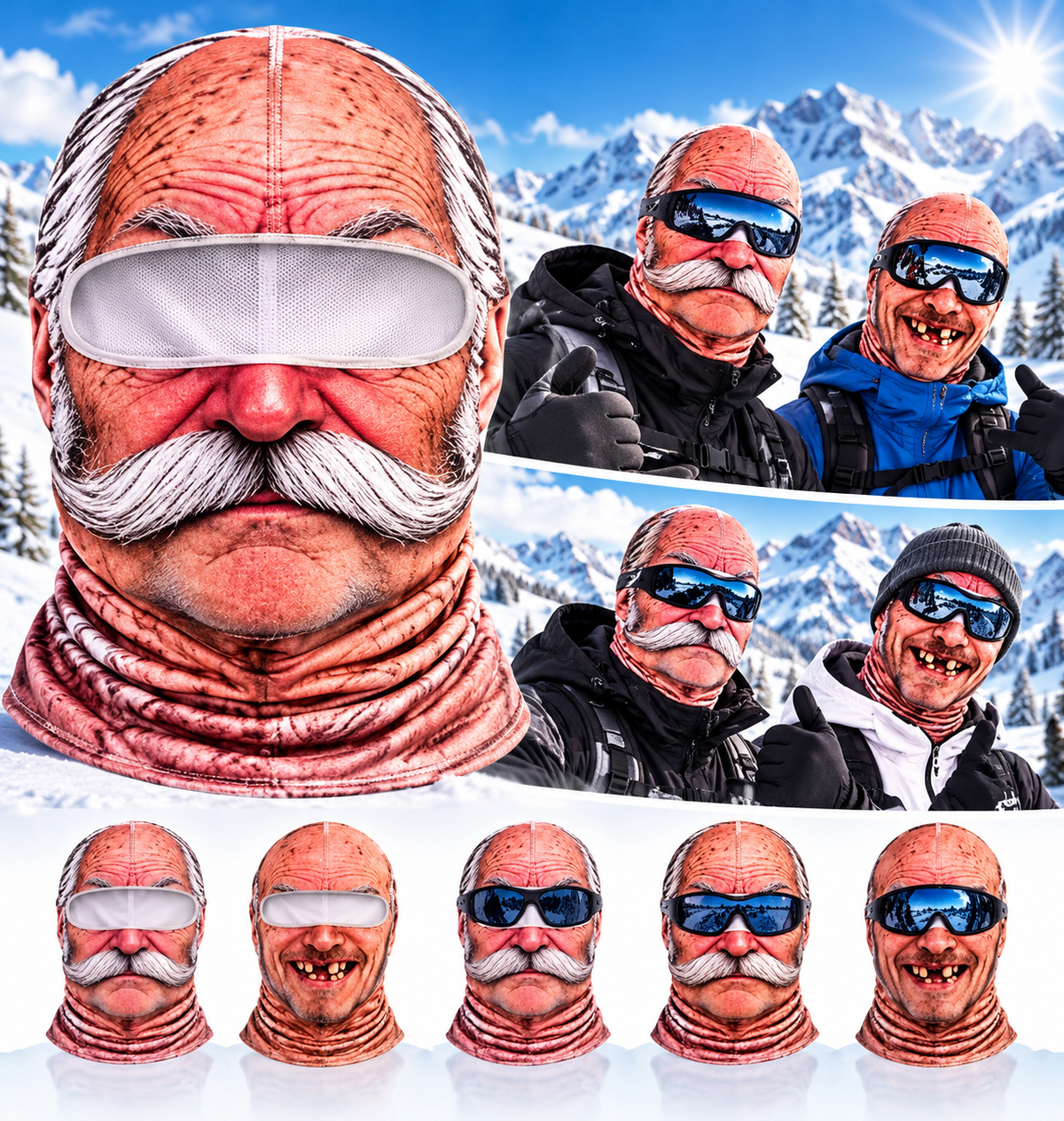 Funny Face Ski Mask – Hilarious Winter Balaclava