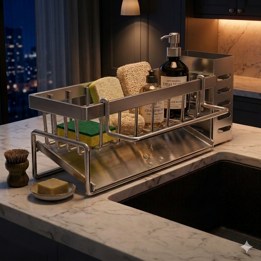 Sink drain rack