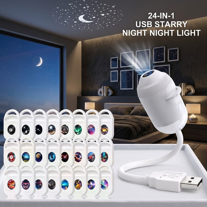 360° Holographic Starry Sky Projector – Galaxy & Nebula Night Light