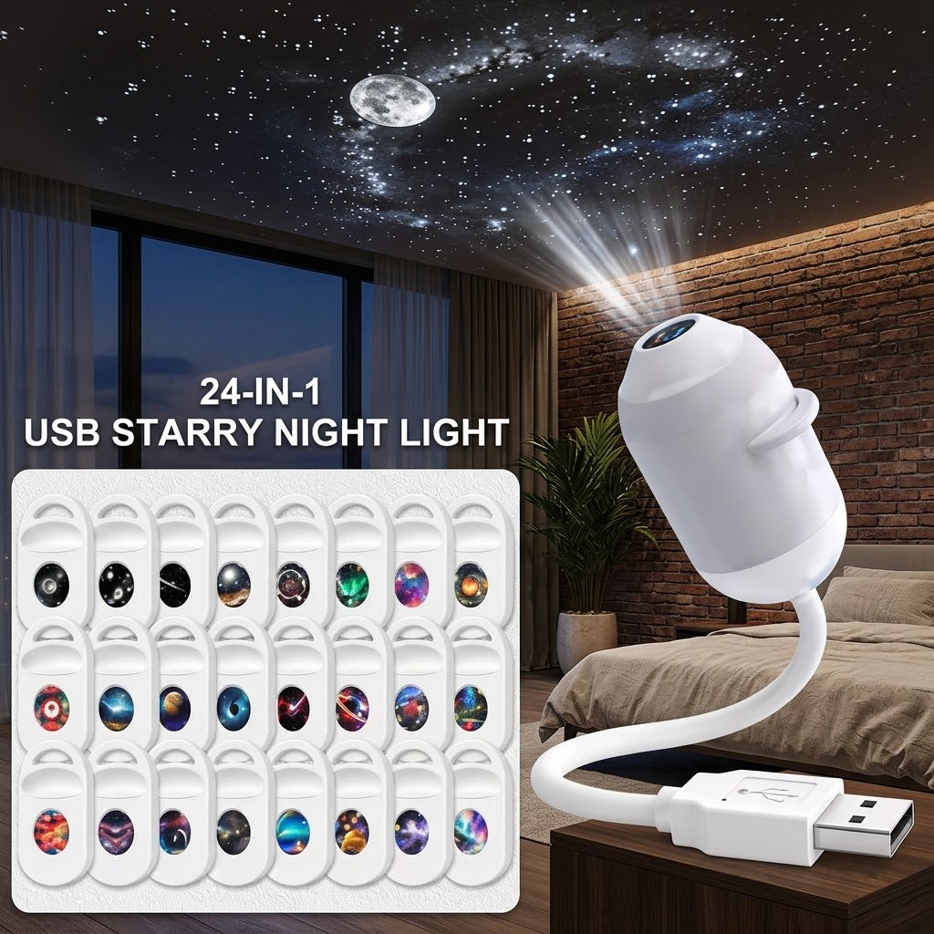 360° Holographic Starry Sky Projector – Galaxy & Nebula Night Light